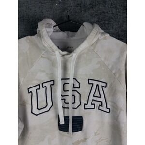 Under Armour Project Rock Hoodie Mens M‎ USA Camo Pullover Fleece Flag